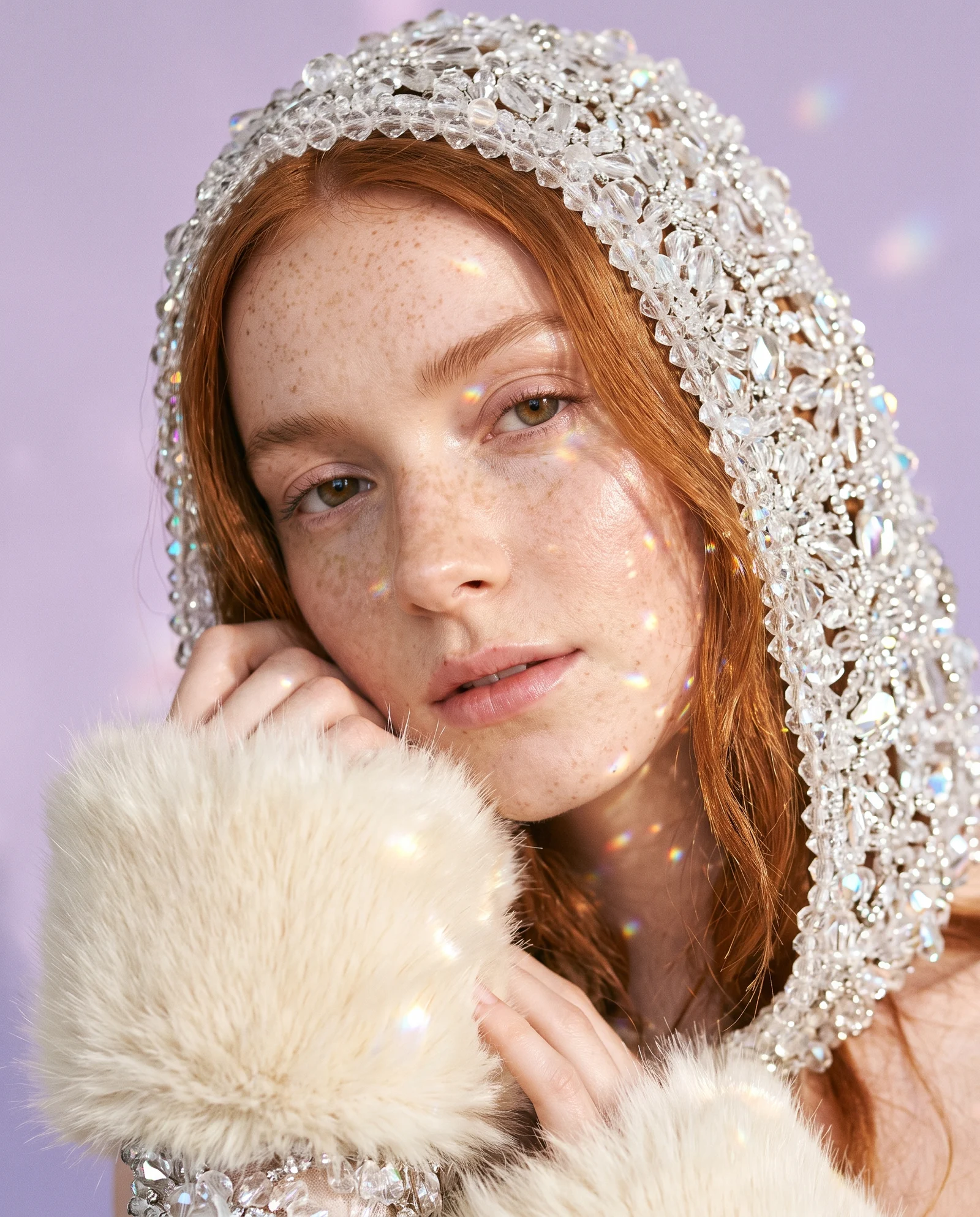 Crystal Hood Portrait — Nano Banana 2.1 example