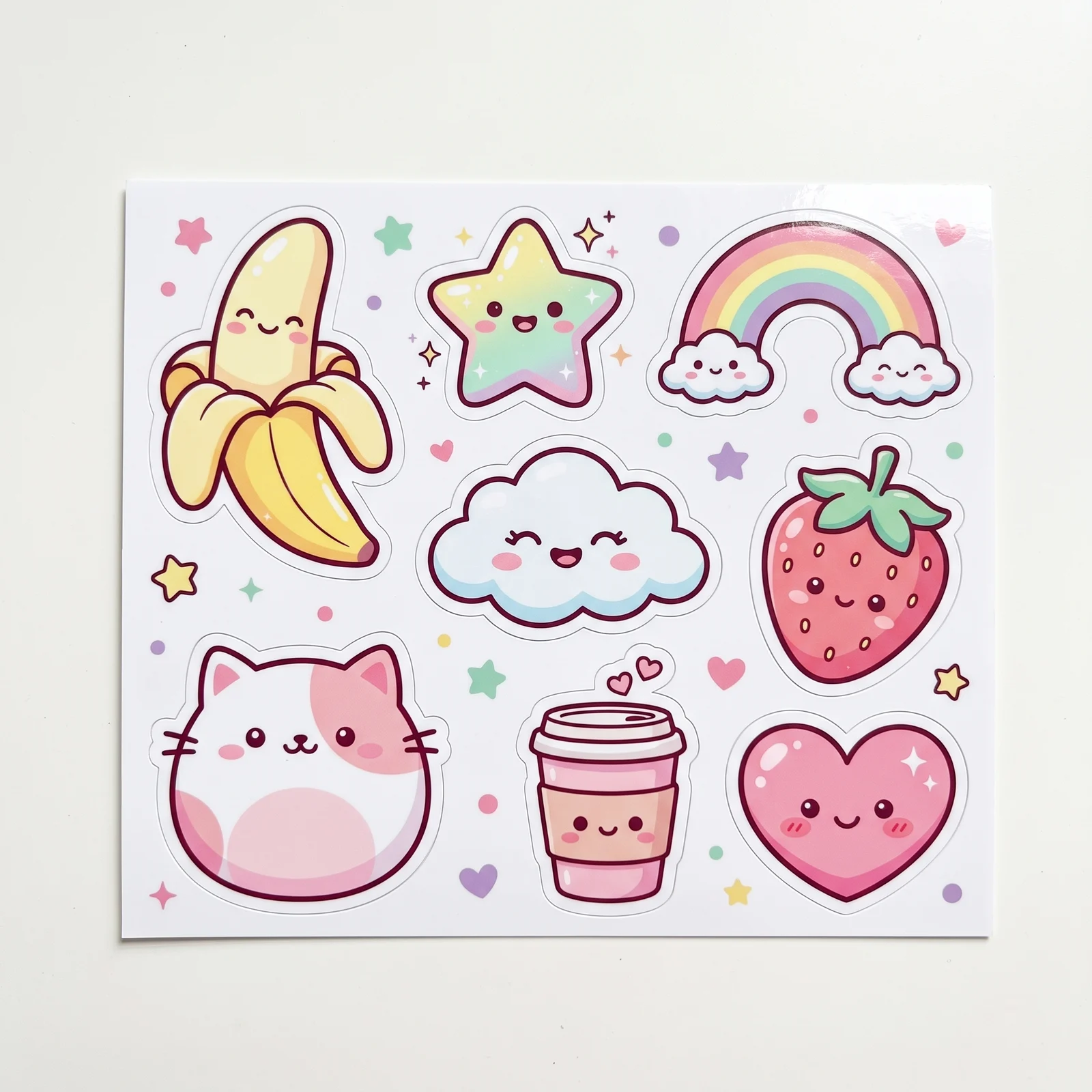 Cute Sticker Sheet — Nano Banana 2.1 example